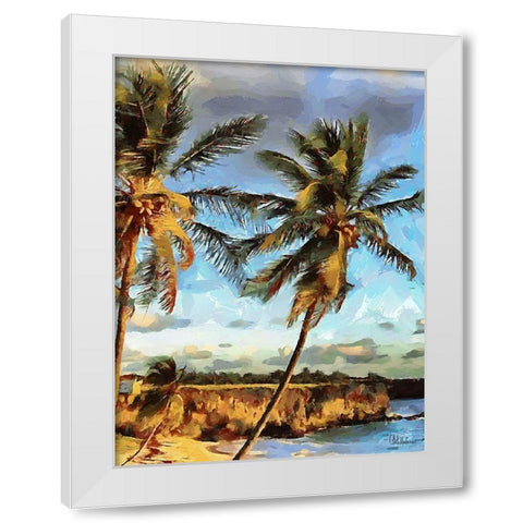 Everyone Loves Palm Trees III White Modern Wood Framed Art Print by Medeiros, Celito