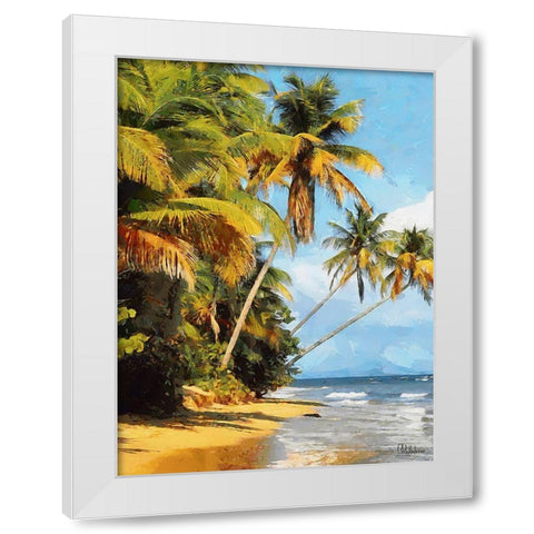 Everyone Loves Palm Trees IV White Modern Wood Framed Art Print by Medeiros, Celito