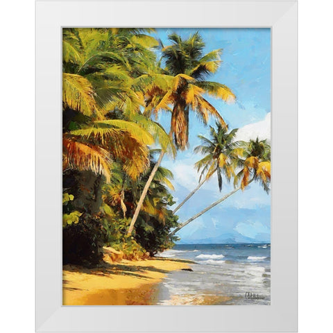 Everyone Loves Palm Trees IV White Modern Wood Framed Art Print by Medeiros, Celito