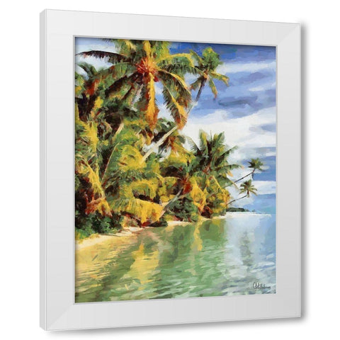Everyone Loves Palm Trees VI White Modern Wood Framed Art Print by Medeiros, Celito