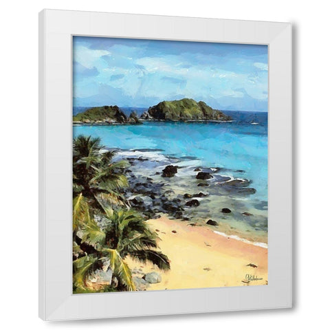 Everyone Loves Palm Trees IX White Modern Wood Framed Art Print by Medeiros, Celito