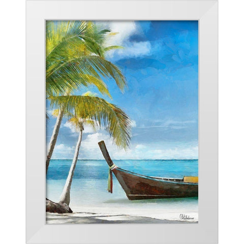Everyone Loves Palm Trees XIV White Modern Wood Framed Art Print by Medeiros, Celito