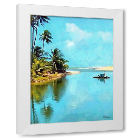 Everyone Loves Palm Trees XV White Modern Wood Framed Art Print by Medeiros, Celito