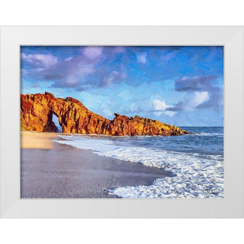 Beautiful Rock far a way White Modern Wood Framed Art Print by Medeiros, Celito