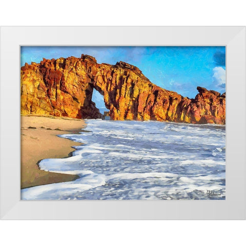 Beautiful Rock near White Modern Wood Framed Art Print by Medeiros, Celito