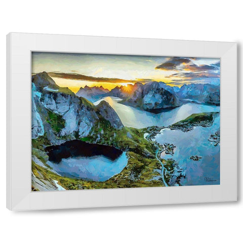 Beautiful Norway White Modern Wood Framed Art Print by Medeiros, Celito