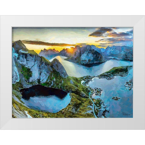 Beautiful Norway White Modern Wood Framed Art Print by Medeiros, Celito