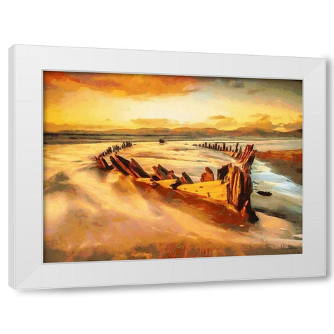 Missing Boat after Century White Modern Wood Framed Art Print by Medeiros, Celito