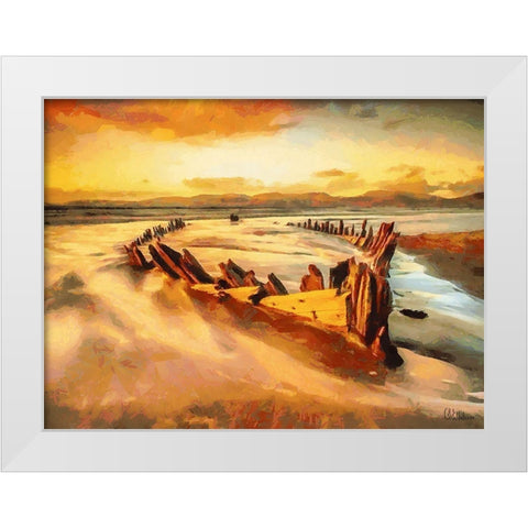 Missing Boat after Century White Modern Wood Framed Art Print by Medeiros, Celito