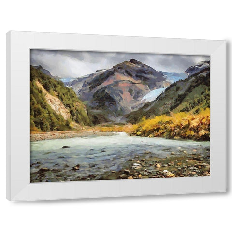 Iceland Trip I White Modern Wood Framed Art Print by Medeiros, Celito