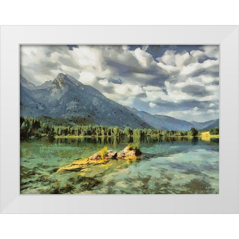Lake in Canada White Modern Wood Framed Art Print by Medeiros, Celito
