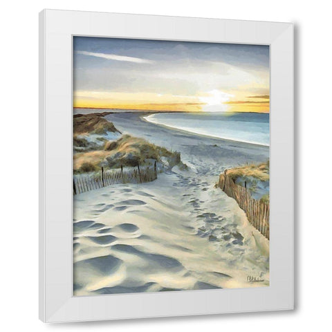 Beach with White Sand White Modern Wood Framed Art Print by Medeiros, Celito