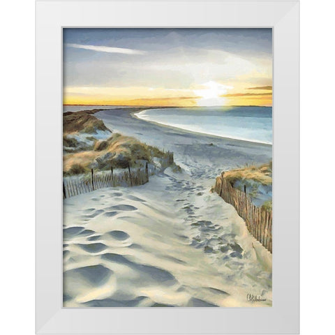 Beach with White Sand White Modern Wood Framed Art Print by Medeiros, Celito