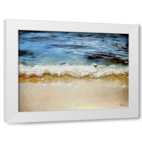 White Wave at the Beach IV White Modern Wood Framed Art Print by Medeiros, Celito