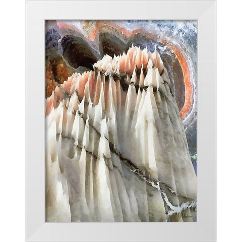 Painted Mountains XI White Modern Wood Framed Art Print by Medeiros, Celito