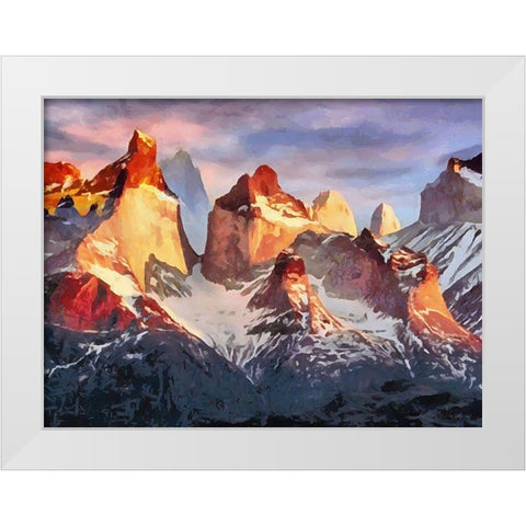 Rocky Nature III White Modern Wood Framed Art Print by Medeiros, Celito