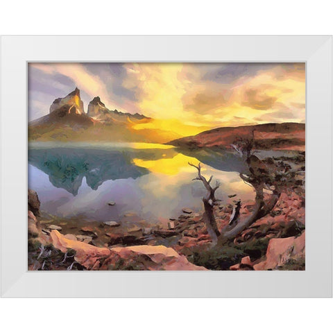 Rocky Nature IV White Modern Wood Framed Art Print by Medeiros, Celito