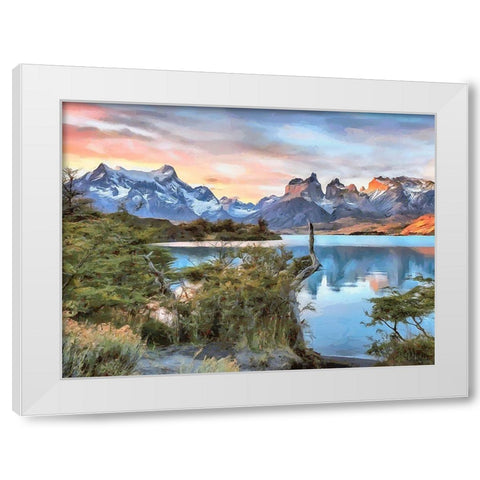Rocky Nature V White Modern Wood Framed Art Print by Medeiros, Celito