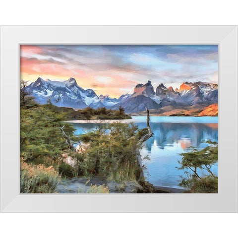 Rocky Nature V White Modern Wood Framed Art Print by Medeiros, Celito