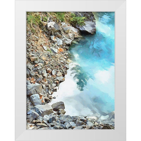 Rocky Nature VII White Modern Wood Framed Art Print by Medeiros, Celito