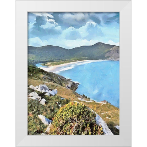 Rocky Nature X White Modern Wood Framed Art Print by Medeiros, Celito