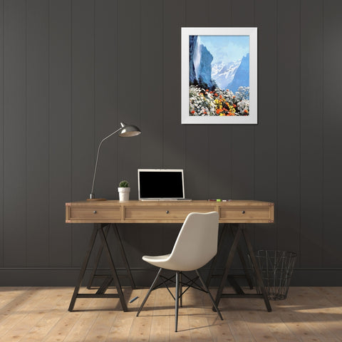 Rocky Nature XIII White Modern Wood Framed Art Print by Medeiros, Celito