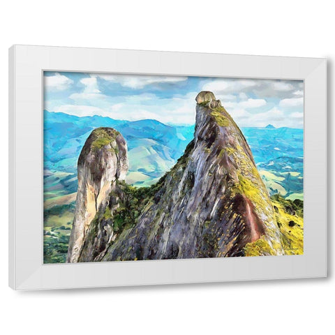 Rocky Nature XIV White Modern Wood Framed Art Print by Medeiros, Celito