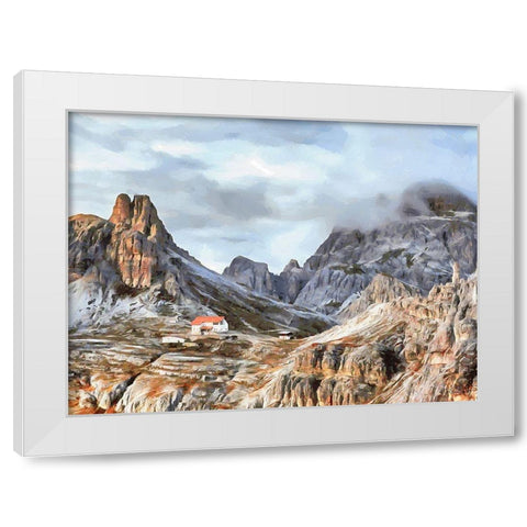 Rocky Nature XVI White Modern Wood Framed Art Print by Medeiros, Celito