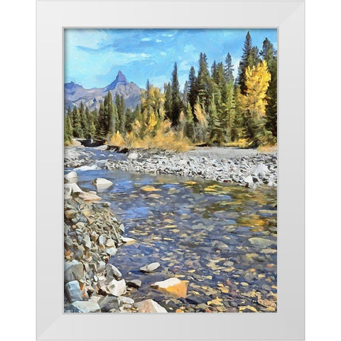 Rocky Nature XVIII White Modern Wood Framed Art Print by Medeiros, Celito