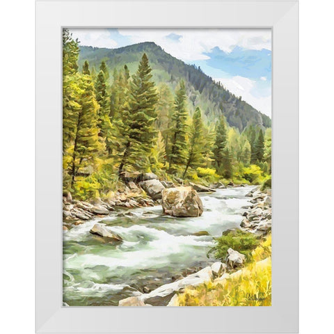 Rocky Nature XIX White Modern Wood Framed Art Print by Medeiros, Celito