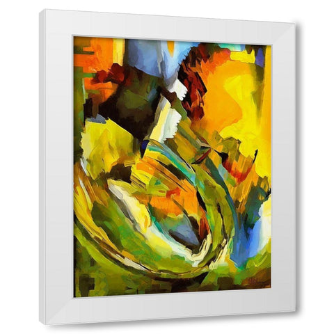 Kandinsky Inspiration II White Modern Wood Framed Art Print by Medeiros, Celito