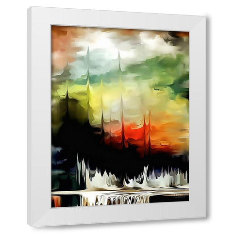 Kandinsky Inspiration III White Modern Wood Framed Art Print by Medeiros, Celito