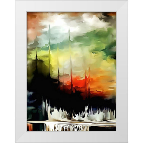 Kandinsky Inspiration III White Modern Wood Framed Art Print by Medeiros, Celito