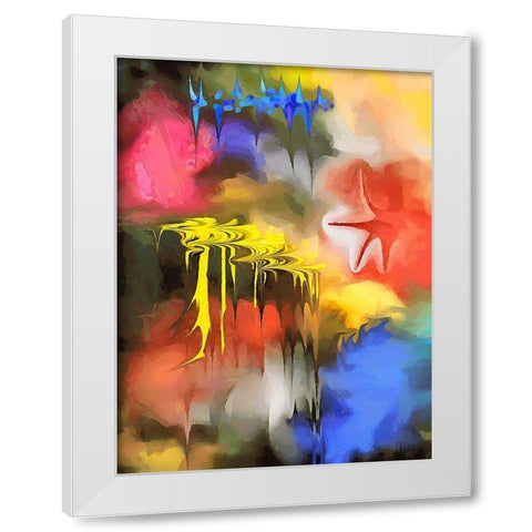 Kandinsky Inspiration IV White Modern Wood Framed Art Print by Medeiros, Celito