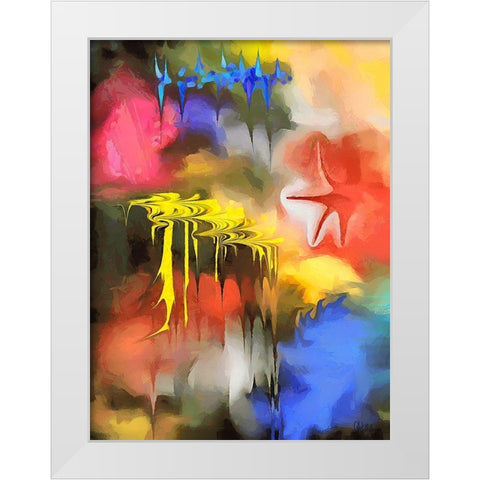 Kandinsky Inspiration IV White Modern Wood Framed Art Print by Medeiros, Celito