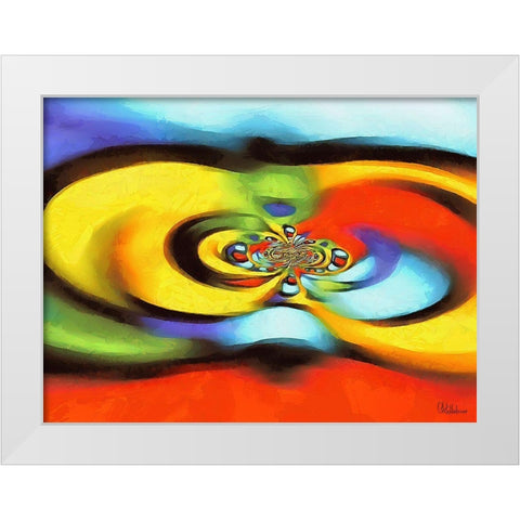 Kandinsky Inspiration VII White Modern Wood Framed Art Print by Medeiros, Celito