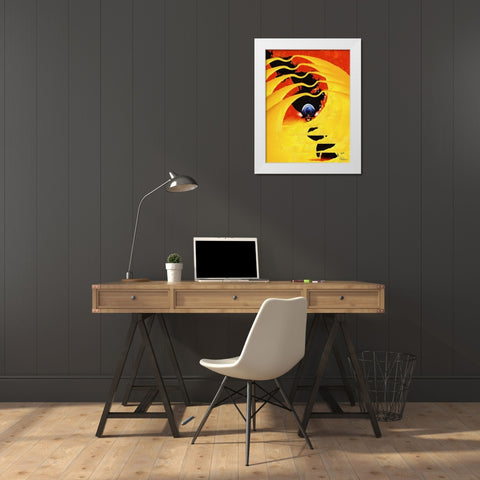 Kandinsky Inspiration X White Modern Wood Framed Art Print by Medeiros, Celito