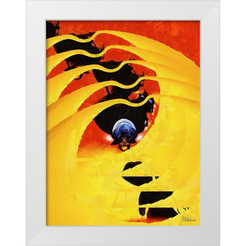 Kandinsky Inspiration X White Modern Wood Framed Art Print by Medeiros, Celito