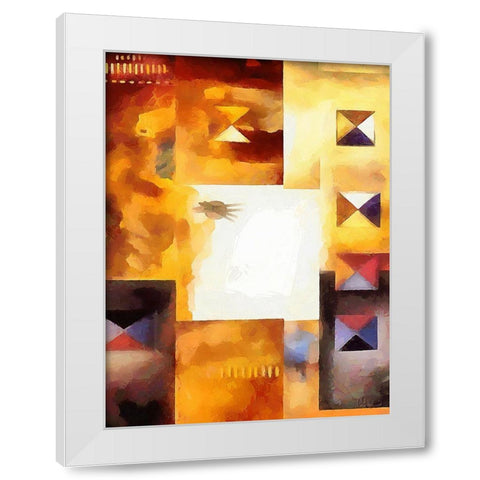 Kandinsky Inspiration XIV White Modern Wood Framed Art Print by Medeiros, Celito