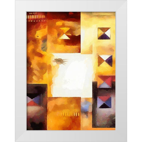 Kandinsky Inspiration XIV White Modern Wood Framed Art Print by Medeiros, Celito