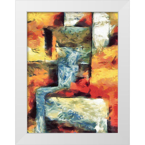 Kandinsky Inspiration XXII White Modern Wood Framed Art Print by Medeiros, Celito