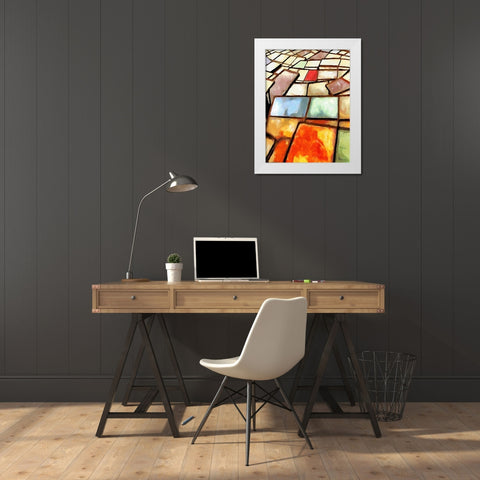 Kandinsky Inspiration XXIV White Modern Wood Framed Art Print by Medeiros, Celito