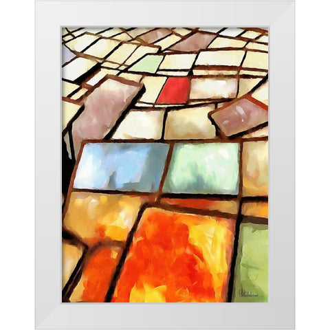 Kandinsky Inspiration XXIV White Modern Wood Framed Art Print by Medeiros, Celito