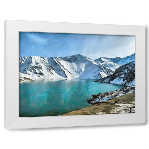 Northern Mountains I White Modern Wood Framed Art Print by Medeiros, Celito