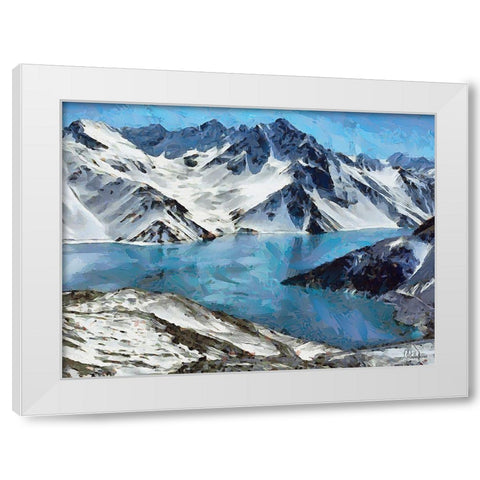 Northern Mountains II White Modern Wood Framed Art Print by Medeiros, Celito