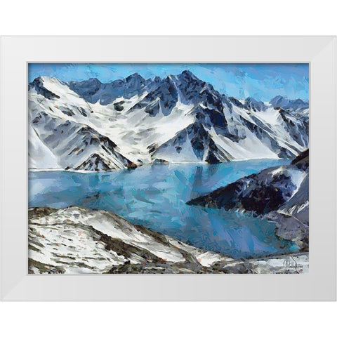 Northern Mountains II White Modern Wood Framed Art Print by Medeiros, Celito