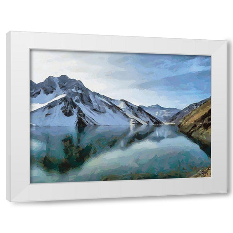 Northern Mountains III White Modern Wood Framed Art Print by Medeiros, Celito