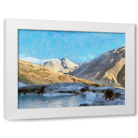 Northern Mountains IV White Modern Wood Framed Art Print by Medeiros, Celito