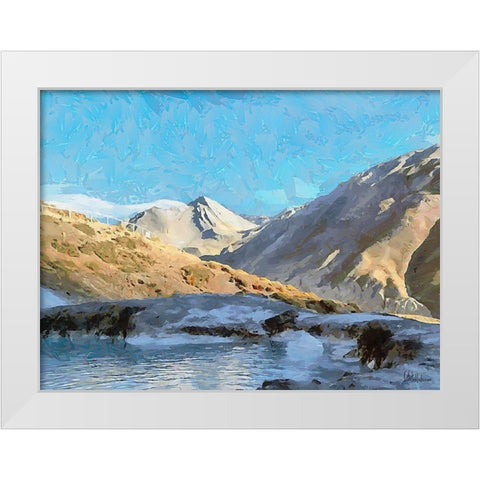 Northern Mountains IV White Modern Wood Framed Art Print by Medeiros, Celito