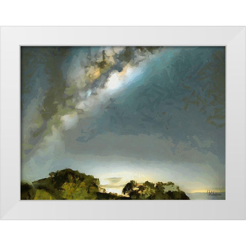 Milky Way IV White Modern Wood Framed Art Print by Medeiros, Celito
